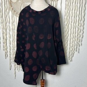 Bread & Butter Made in Italy Asymmetrical Hemline Lagen Look Top Size Large